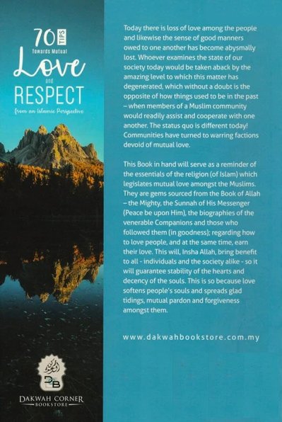 70 Tips Towards Mutual Love and Respect From An Islamic Perspective - Published by Dakwah Book Corner - Amir Shammakh - bACK Cocver