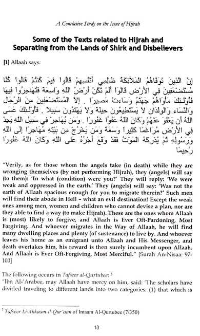 A Conclusive Study on the Issue of Hijrah and Separating from the Polytheists - Sample Page - 1