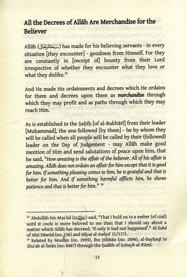 A Principle Concerning Patience and Gratitude - Published by Hikmah Publications - Sample page - 1