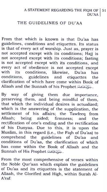 A Statement Regarding Fiqh Of Duaa - Sample Page - 4
