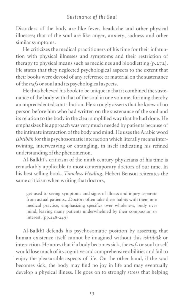 Abu Zayd al-Balkhi’s Sustenance of the Soul - The Cognitive Behavior Therapy of A Ninth Century Physician - Published by International Institute of Islamic Thought - Sample Page - 5
