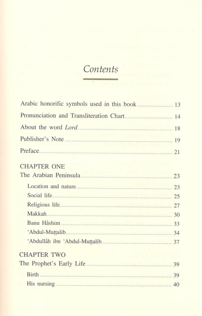 An Inspired Life The Prophet Muhammad - Published by International Islamic Publishing House - toc - 1