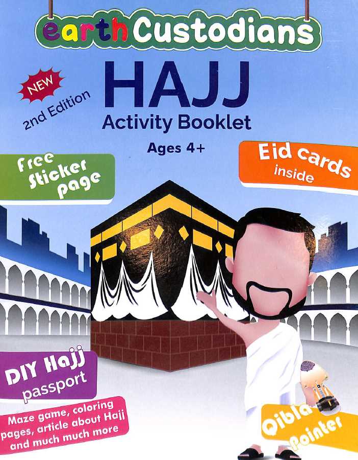 Hajj Activity Book - Plus Jumbo Eid Stickers - Published by Earth Custodians - Front Cover