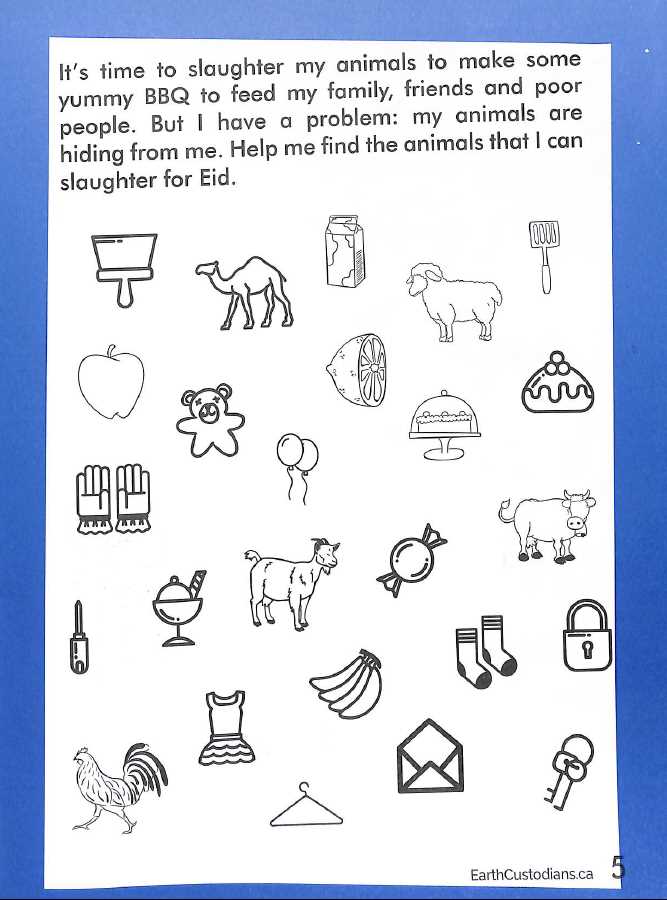 Hajj Activity Book - Plus Jumbo Eid Stickers - Published by Earth Custodians - Sample Page - 2