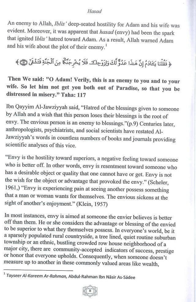 Hasad - A Condemnation Of Envy and Envious People - Published by Tasdeeq Publishers - Sample Page - 1