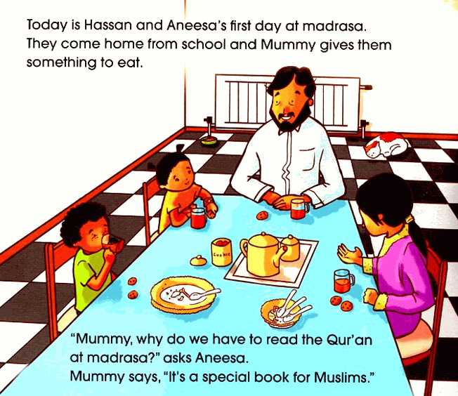 Hassan and Aneesa Go to Madrasa - Sample Page - 1