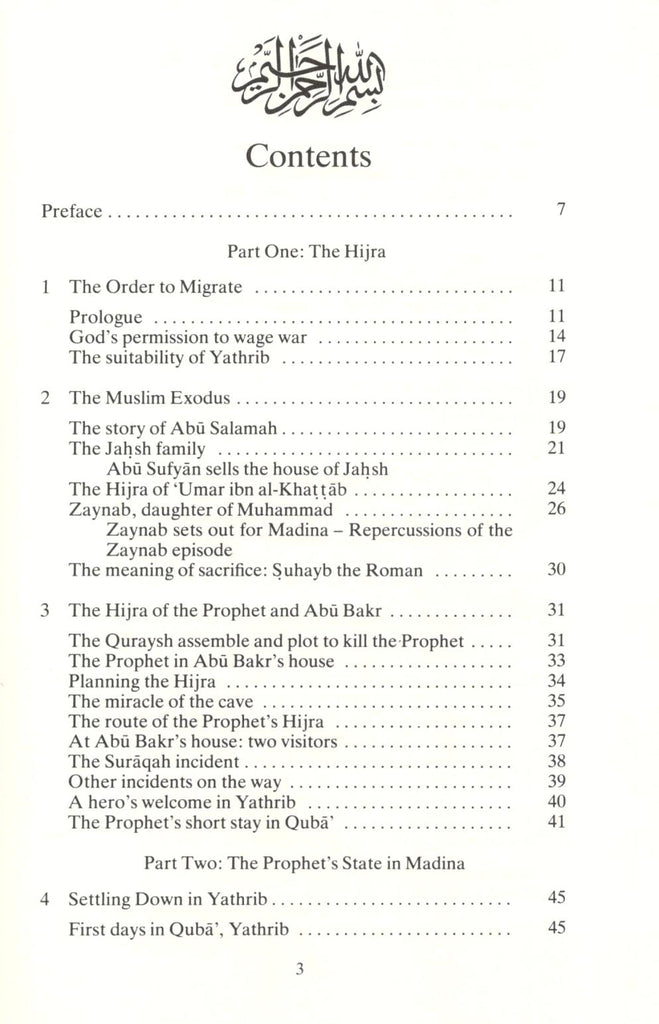 Hijra - Story and Significance - Published by The Islamic Foundation - TOC - 1