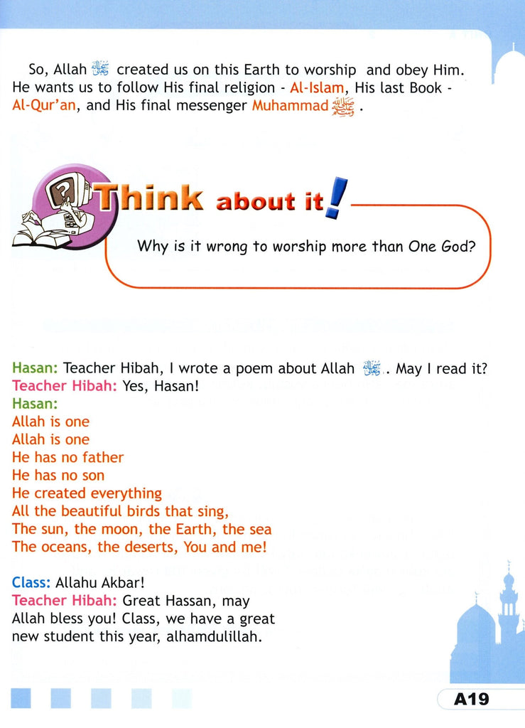 I Love Islam - Level 3 - Textbook - Published by ISF Publications - Sample Page - 13