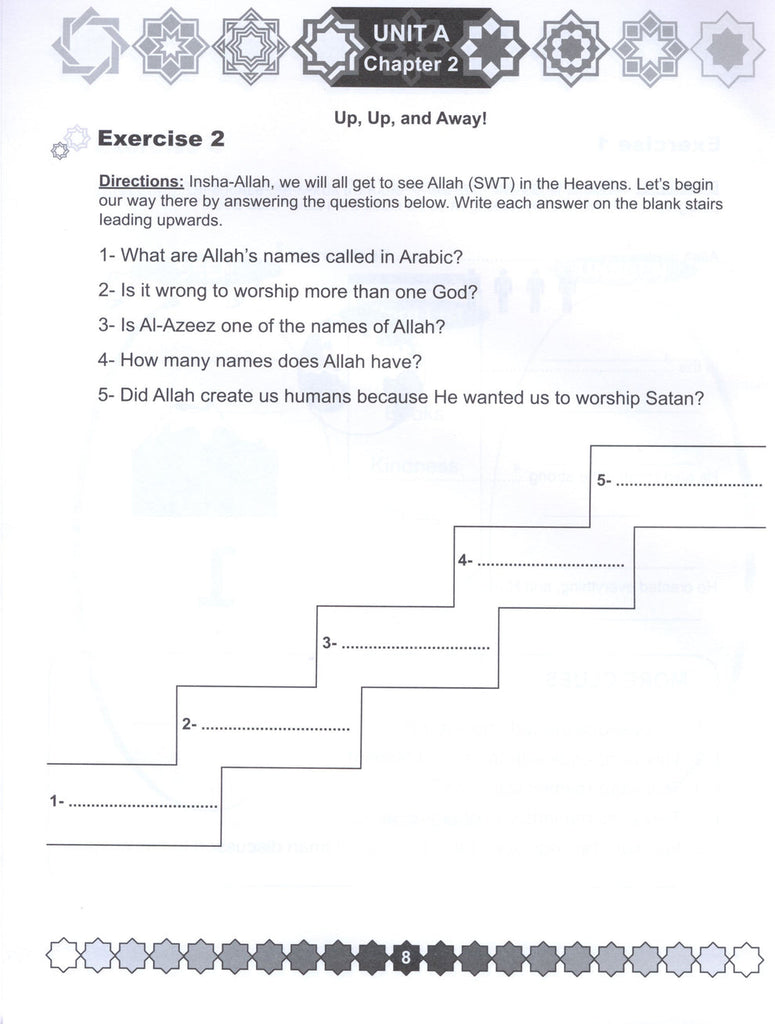 I Love Islam - Level 3 - Worksheets - Published by ISF Publications - Sample Page - 5