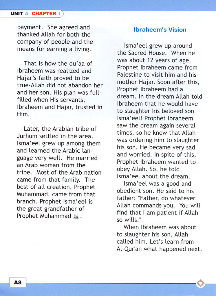 I Love Islam - Level 4 - Textbook - Published by ISF Publications - Sample Page - 16