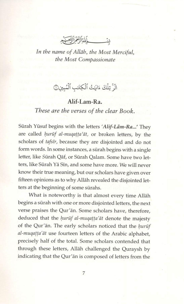 Lessons From Surah Yusuf – Pakistan Edition - Published by Kube Publishing - Sample Page - 1