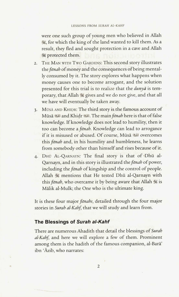 Lessons From Surah al Kahf – Pakistan Edition - Published by Kube Publishing - Sample Page - 2