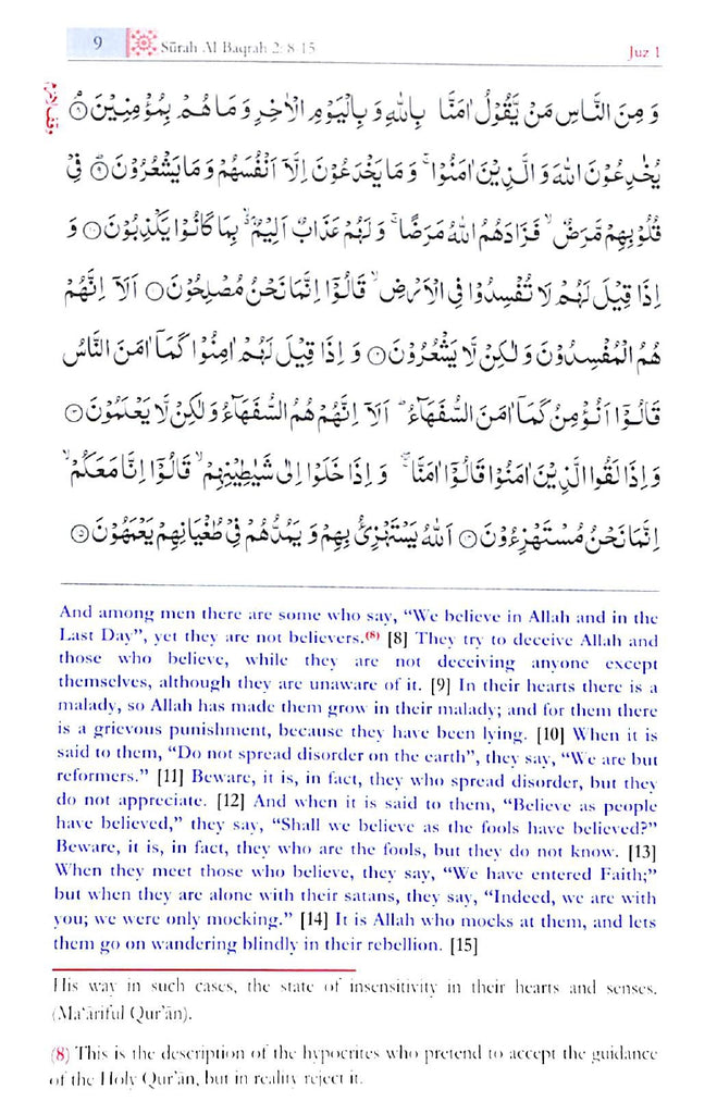 Meanings Of Noble Quran With Explanatory Notes - Published by Maktabah Maariful Quran - Sample page - 4