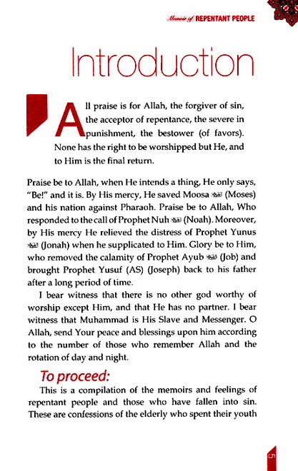 Memoirs Of Repentant People - Published by Darussalam - Sample Page - 1