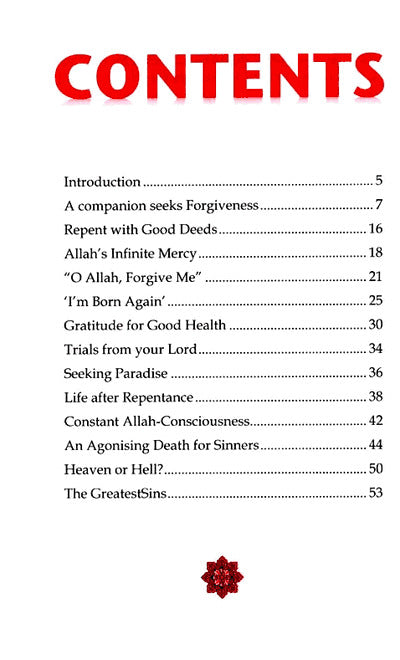 Memoirs Of Repentant People - Published by Darussalam - TOC - 1