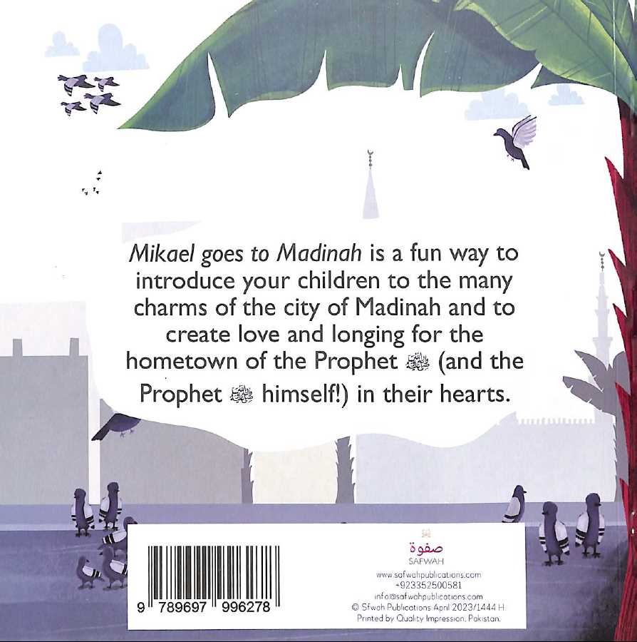 Mikael Goes To Madinah - Published by Safwah Publications - Back Cover
