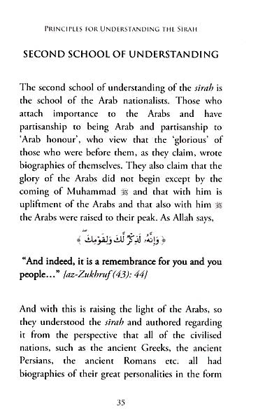Principles for Understanding the Sirah - Published by Ahlul Hadeeth Publications - Sample Page - 4