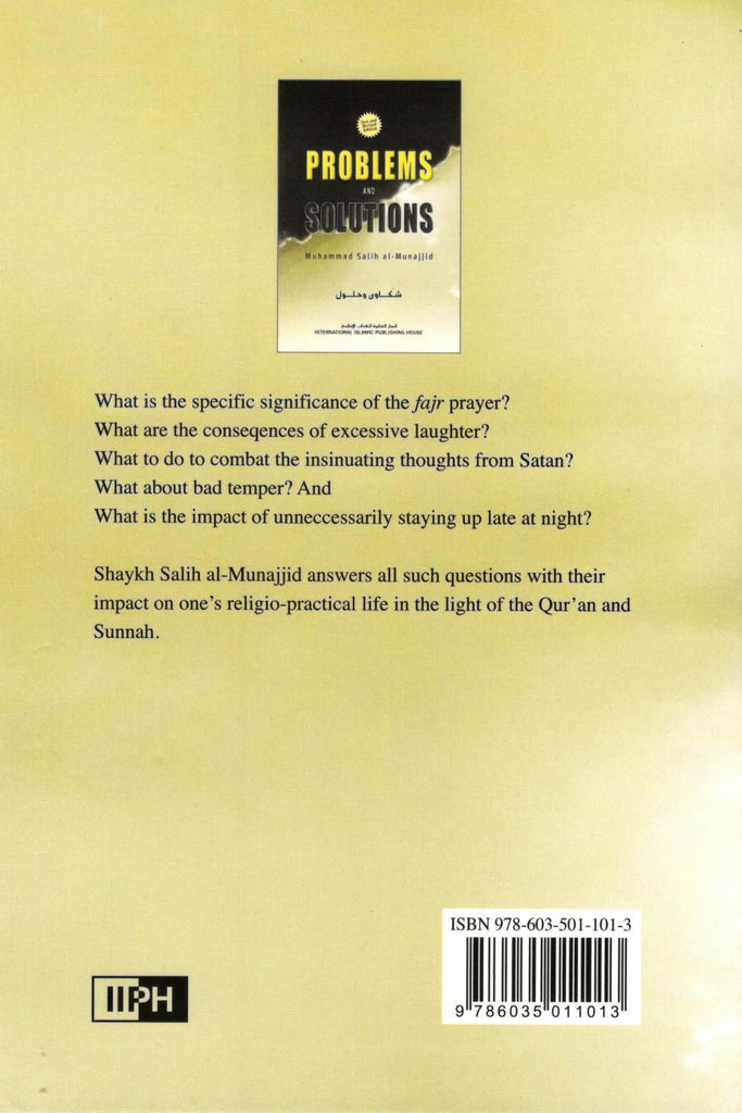 Problems and Solutions - Published by International Islamic Publishing House - Back Cover