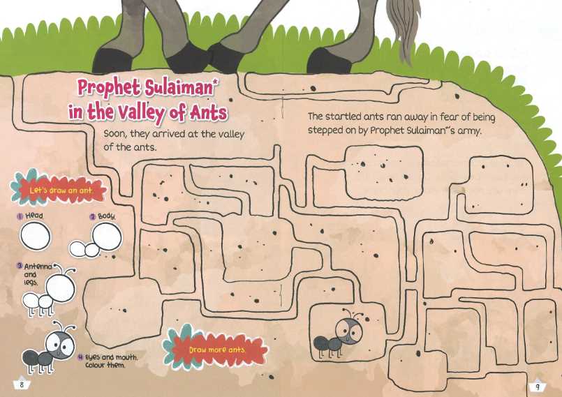 Prophet Sulaiman and the Talking Ants - The Prophets of Islam Activity Books - Sample Page - 2