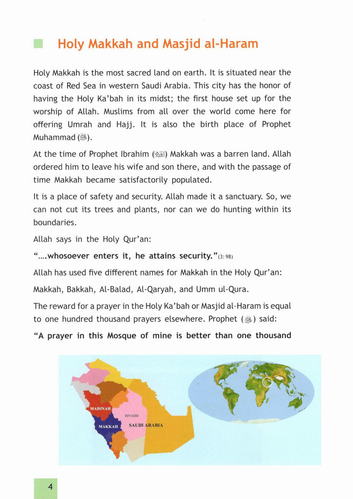 Sacred and Historic Sites in Islam - Published by Writeway Publications - Sample Page - 2