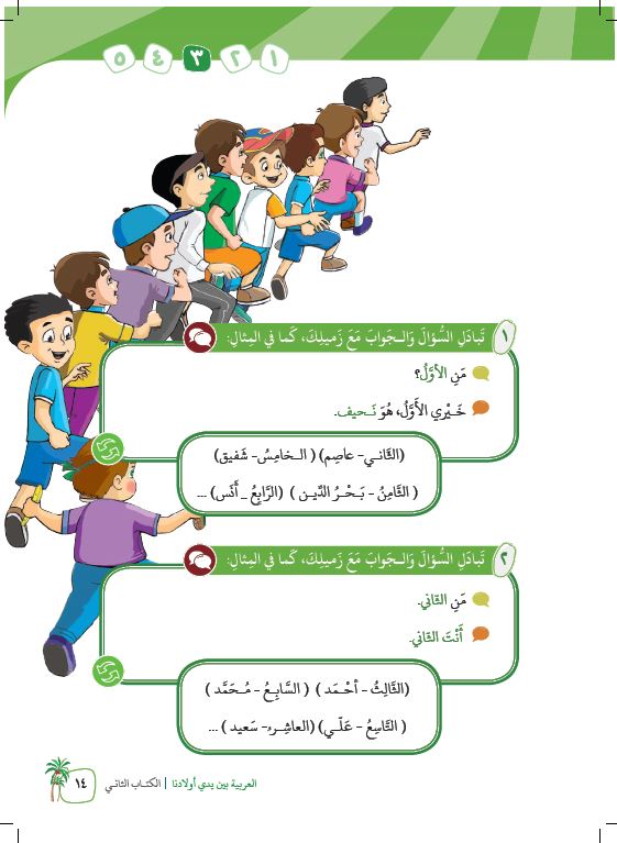 العربية بين يدي اولادنا - كتاب الطالب - الكتاب الثاني- Sample Page- 2