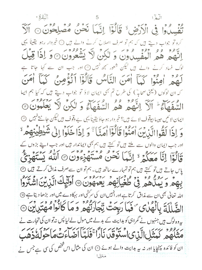 قرآن مجيد مترجم - ناشر مكتبہ قدويہ - Sample Page - 3