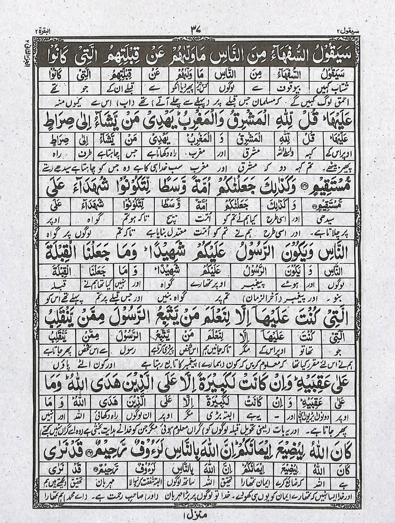القرآن الكريم آسان لفظی اردو ترجمہ - ناشر بیت القرآن - Sample Page - 3