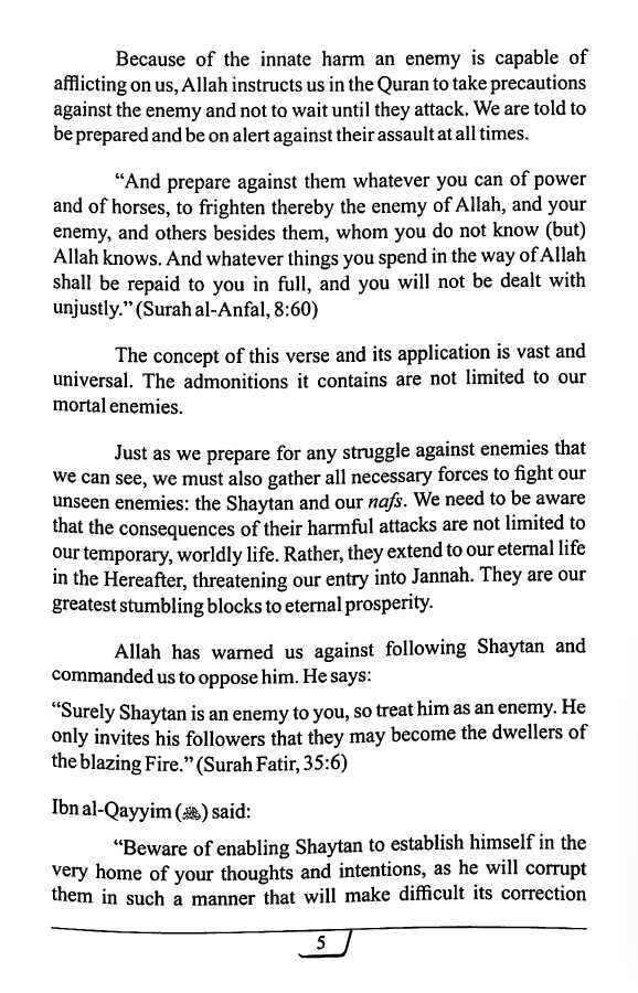 Shaytan Or The Nafs - Who Is Our Stronger Enemy - Published by Learn & Grow - Preface Page - 2