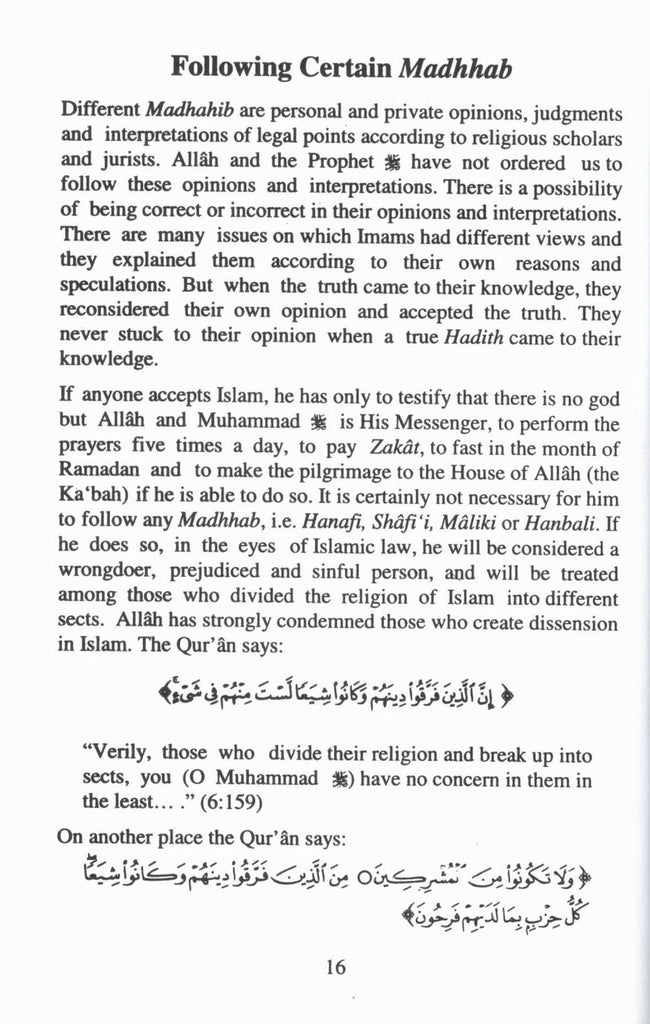 Should A Muslim Follow A Particular Madhhab - Published by Darussalam - Sample Page - 2