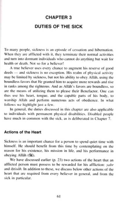 Sickness Regulations and Exhortations - Published by Al-Kitaab & as-Sunnah Publishing - Sample Page - 3