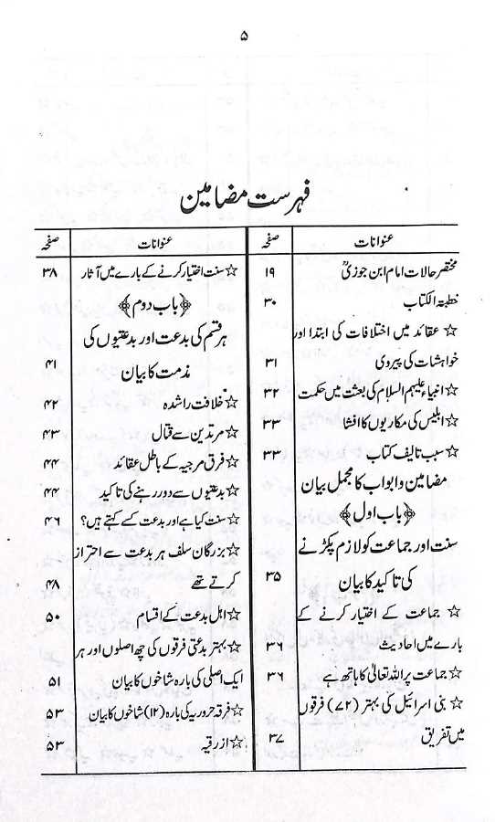 تلبیس ابلیس - ناشر المیزان - TOC - 1