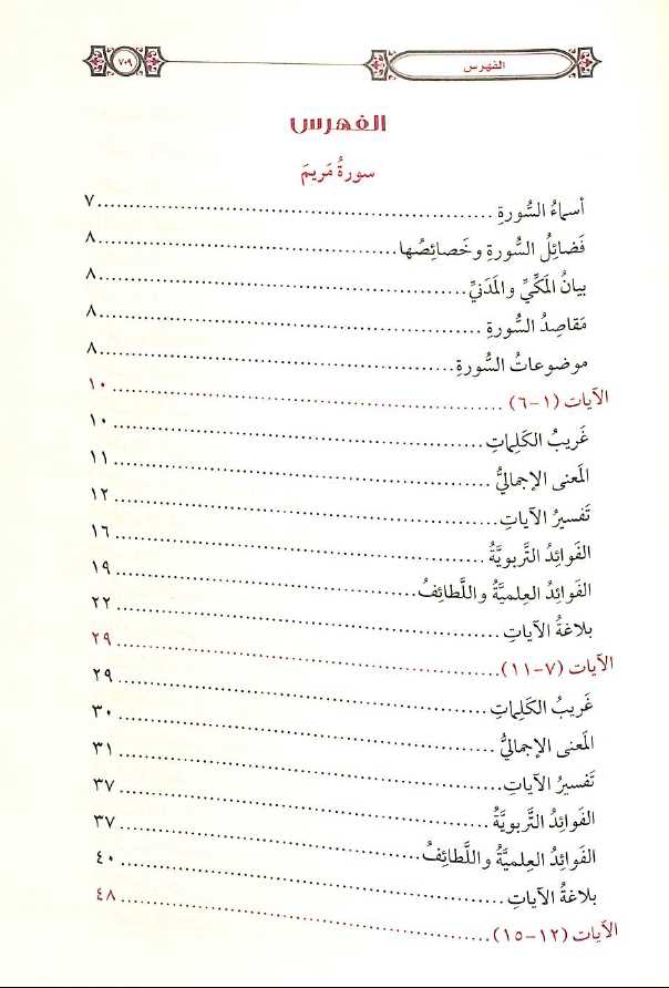 التفسير المحرر - سورة مريم وسورة طه - المجلد السادس عشر - TOC - 1