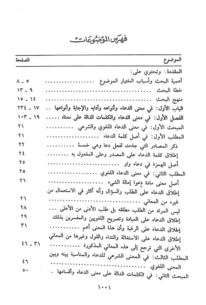 الدعاء ومنزلته من العقيدة الاسلامية - طبعة مكتبة الرشد ناشرون - TOC  - 1
