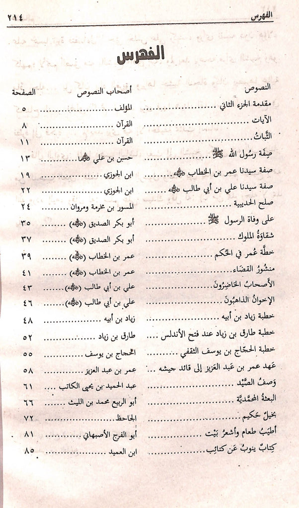مختارات من ادب العرب - الجزء الثاني - ناشر مجلس نشریات اسلام - TOC - 1