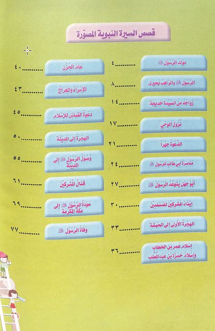 قصص السيرة النبوية المصورة للاطفال - TOC - 1