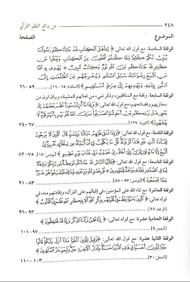من بدائع النظم القراني فى حديث القرآن عن القرآن ثلاثون وقفة بلاغية - طبعة جائزة دبي الدولية للقرآن الكريم - TOC - 2