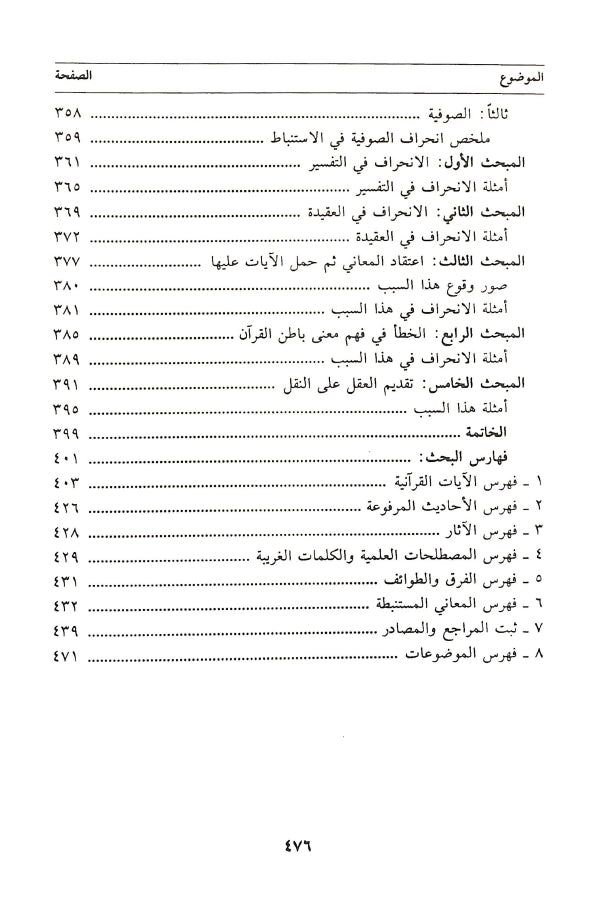 منهج الاستنباط من القرآن الكريم - طبعة دار الامام مسلم للنشر والتوزيع - TOC - 2