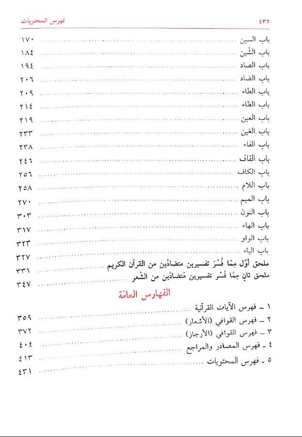 المعجم المفصل في الاضداد طبعة دار الكتب العلمية - TOC - 2