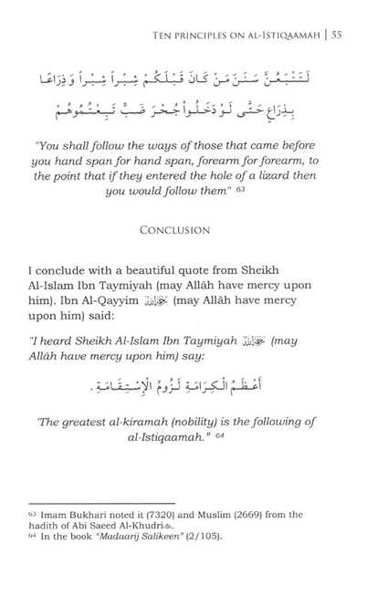 Ten Principles On Al-Istiqaamah - Sample Page - 6