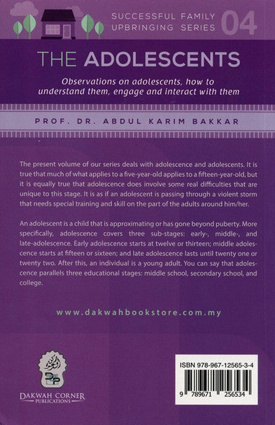 The Adolescents - Successful Family Upbringing Series - Part 4 - Published by Dakwah Corner - Back Cover