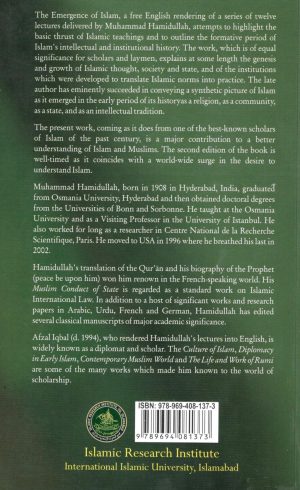 The Emergency of ISLAM - Published by Islamic Research Institute - Back Cover