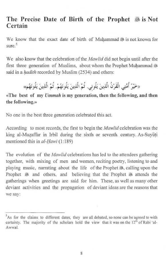 The Erroneous and Invalid In Muhammad Hisham Kabbani's Mawlid - Sample Page - 3