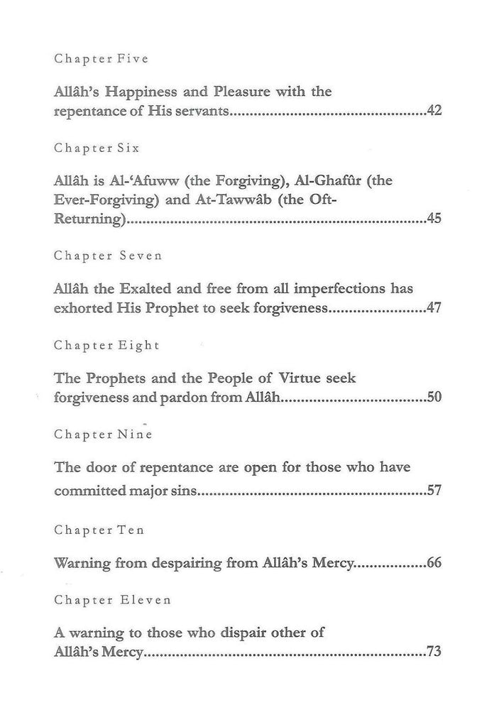 The Greatness Of Seeking Forgiveness and Repenting To Allah - Published by Dar as-Sunnah - TOC - 1