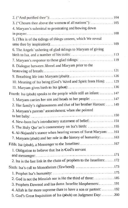 The Messiah Isa Son Of Maryam - The Complete Truth - TOC - 2