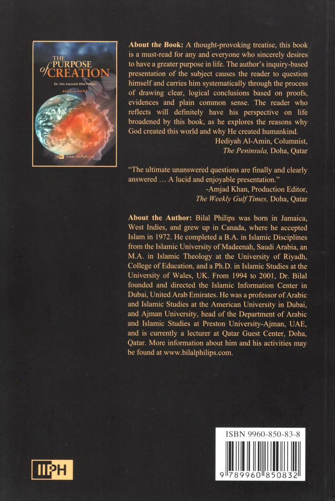 The Purpose of Creation - Published by International Islamic Publishing House - Back  Cover