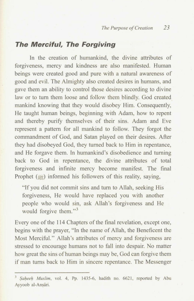 The Purpose of Creation - Published by International Islamic Publishing House - Sample Page - 5