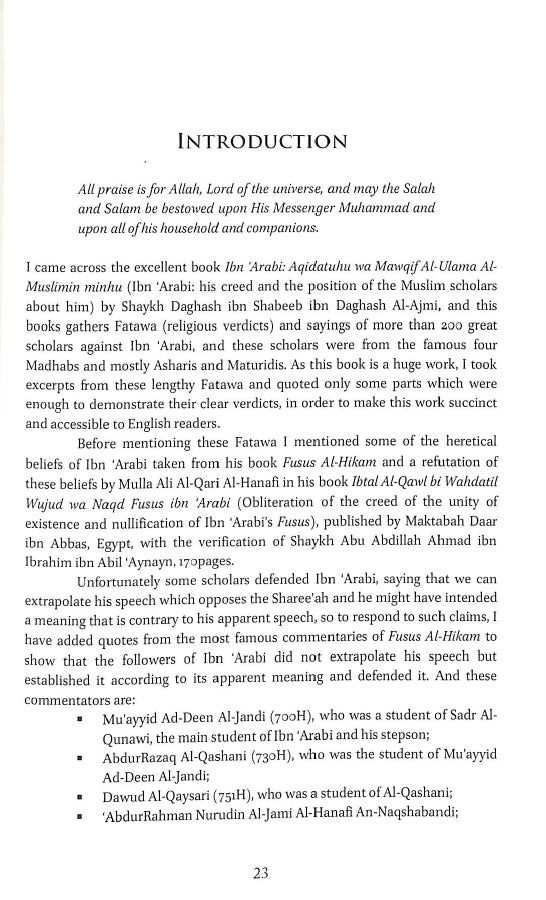 The Reality Of Ibn Arabi - Published by Umm al-Qura Publications - sample page - 1