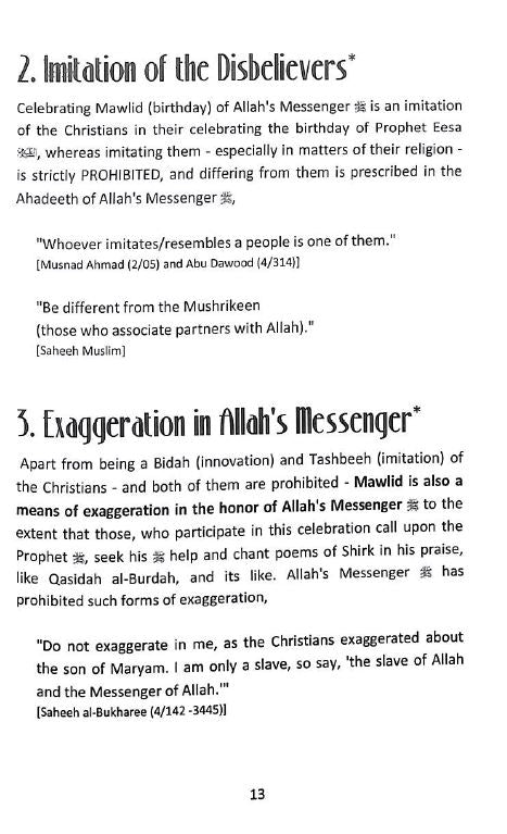The Ruling Concerning the Celebration of Mawlid an Nabi - Sample Page - 1