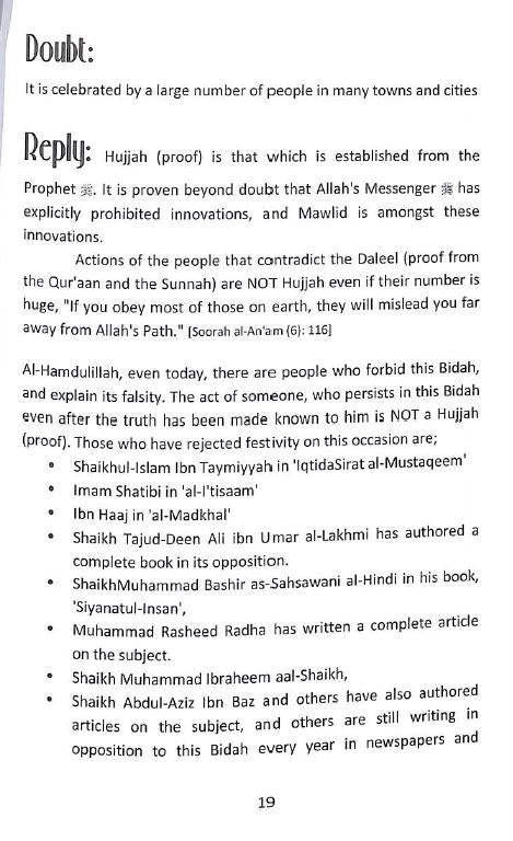 The Ruling Concerning the Celebration of Mawlid an Nabi - Sample Page - 2