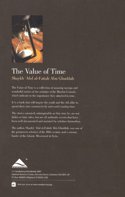 The Value Of Time - Published by Awakening Publications - Abdul Fattah Abu Ghuddah - Back Cover